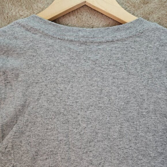 Carhartt T-Shirt Spell Out Logo Pocket Tee Gray Relaxed Fit Short Sleeve Mens S - Picture 9 of 10